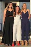 Love this outfit! Wore it for a college senior bar night and got lots of compliments. The back was definitely the best part of it but it worked well either way! The pants were a little tight on the waist but I didn't mind. - Gina D.