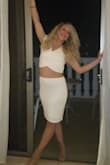 The material is stretchy, fit perfectly! I felt great in it! - MEGAN C.