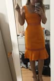 I was very excited to receive this dress and it lived up to every expectation!!! It is great quality and quite frankly beautiful. I'm so thrilled with my purchase. I did get a size up because I read the reviews and looked at people's body sizes/fits and so I went with a gut decision and it worked out for me. I usually wear a medium, I just didn't want it to be super tight seeing as it was for a special occasion and not for a party. Over all I'm thrilled! - Serina D.