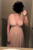 I ordered a small and medium because I was worried about the chest area of this dress, but the small fit perfectly. I would not be able to fit a bra under this dress in the small, but it has plenty of support anyways so I would not want to wear a bra with this. I plan on wearing it as a bridesmaids dress. Very pretty! - Whitney F.