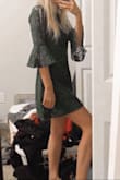 High quality, comfortable and perfect length but, it runs a little looser around the waist area. Love the sleeves and the color, but wish it was more fitting. - Maggie A.