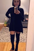 I'm 4'11" and these boots did not swallow me, they fit nice on my thighs and make me feel sexy. - Ana J.