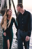I purchased this dress for our engagement photos and absolutely LOVE it!! This color is true to the pictures on the website and, like everything else I have ordered from Lulus, it is so soft and comfy! The medium was the perfect length for me at 5'7". It drags a bit without shoes on, but with heels floats perfectly. This dress is made to hug all of your curves too, which is another thing I loved about it! We ended up shooting pictures in this outfit by the ocean. Our photographer had us get in the water and I was really worried that the dress would be ruined after exposure to the saltwater; however, it looked as good as new again once I took it home and washed it. - Katelyn J.