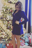 Love the color on this dress perfect length a little bit loose from the top area but it fits nice. - Ruby P.