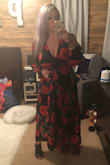 This dress is perfect for any occasion- dress it up or dress it down. My only issue was due to my larger chest, the snap did not stay. I just let my cleavage show. Received so many compliments on this dress and wore it with cute black leather booties to add a little funk. When I danced, the skirt flowed just like perfection! - Andrea C.