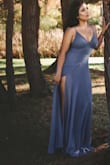 I loved the drop waist effect the dress gave me, made me feel a slightly taller. Also the slit was sexy yet subtle. I used this dress for my engagement photos & could not be happier with the results. - Samantha D.