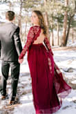 The material and fit were great. It was a little long but once I put on heels it for perfect! - Krista M.