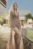 The romper rode up when sitting down, but overall, it fit well. Perfect for summer. - Heather L.