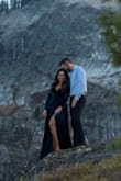 The dress was perfect for our engagement photos. My little stubby body had to get the sleeves tailored, but I kept the length. However, the dress is extremely long, it's also very heavy but super comfortable. I felt like a princess in it. - Sophia S.