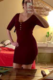 Short dress, great material, comfortable, great with black tides, long cardigan. Great for the weekends. - Melissa O.