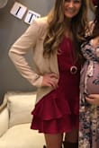 Everyone complained about the fit in their reviews, but I think it's GREAT! I love this dress. I am a little small up top and less curvy...maybe that's it. - Brandy K.