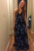 Bought this dress as I'm getting married this year, and I wanted something pretty to have on hand for honeymoon/stagette etc. I'm so happy with it! Feels great and fits great! I am guessing my hip size. I haven't worn it yet, so here is a bad photo from my spouse! - Marissa B.