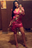 This dress fit perfectly! It was the perfect mix of fun, sexy, comfortable and cute for my bachelorette party! It does have shoulder pads, which I'm not used to, but they gave the dress structure. There is a small gap that shows your upper tummy, but it can easily be adjusted to show more or less skin. - Sinead M.