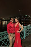 The dress ran true to size and was perfect for the occasion we attended! The material is very nice and the dress is heavier with the layers which was nice for the winter months and definitely added to the quality. The cut was a great balance of classy and sexy! - Sandita M.