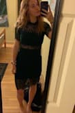 I love this dress! I usually am either a M or L but decided to get a M based off the reviews. It is still a little lose but wouldn't change the size! I can't wait to wear it out! - Cassandra O.