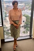 The fabric is light and I love the pattern. I do not often order satin because of how thin the material can be, but I don't have this issue with the skirt. I ordered a Medium and it fit perfectly. - Zaida A.