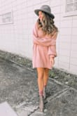 Love this sweater! I am five foot so it is perfect as a dress for me! Loose up top so its warm and cozy, would be perfect with tights or leggings under it as well. - Dowling P.