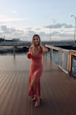 This dress is so soft, but also so on trend! I loved the color and the slits in the front! - Shannon G.