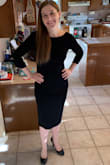 I LOVE this dress! I was a little nervous about it being too clingy, but it fit perfectly. I was a little bit big in the shoulders, but nothing too crazy. I was able to wear a strapless bra, no problem. I was at an event at the statehouse and this dress was perfect, not too dressy but not casual at all. I got so many compliments throughout the day! It was a little long but the length was perfect for the occasion. I can't wait to wear it again. - Kelsey E.