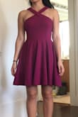 I really like this dress! It is a great material and the cut makes it really fun. The color is also vibrant without completely stealing the spotlight. My SO loves the way it looks on me. It is a little large for me in the top, I almost wish I had gone with the XS, but I still think it looks quite nice. - Alexis D.