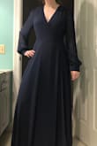 This dress runs true to size!! If you're like me and you have a smaller waist, don't stress!! They have an adjustable tie on the waist that is so helpful!!
This dress is beautiful!
I do think a medium would've worked for me as well!! - Jessica P.