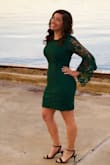 I needed a dress for a banquet for work. This was just what I wanted. I got the medium because I wanted it to be fitted but not skin tight. I probably could have worn a small but it would have been very fitted. The medium was perfect for the look I was going for. I got a lot of compliments on the color and cut. - Nicole D.