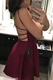 This dress is amazing. The quality of the fabric is great and it fits me perfectly. I gave it 4 stars because it was difficult to get off by myself. Took me about 10 min the first time to take it off... but I received a ton of compliments when I posted a picture of it online! - Alexis S.