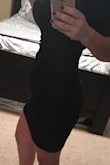 I bought this dress just to have a little black dress on hand in case I need it. It is perfect. The ruching is perfect to hide not-so-smooth areas. I wish it wasn't asymmetrical, but it's not a big deal. The fabric is soooo soft. I can't wait to have something to wear this to. - Kristy R.