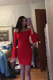 Tight fit but that's what I was going for. Color isn't as bright of a red as shown in picture, but still very pretty. - Syra R.
