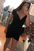 The front of the dress is very short where the back is long. You take two steps in it and everyone can see your underwear in the front. The top is okay the only thing is the top flap doesn't cover your chest it's open so you have to get it fixed unless you want your bra showing or your chest because it's very open. It's a very cute dress just a lot of little things that to me I wouldn't feel comfortable wearing this dress around people. - Wiki S.