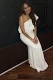 It seemed beautiful to me. I would say a little long, but with the heels, it's much better. It has two layers of fabric so that it does not become transparent and the fabric is soft. It does not have a zipper, so it slips but it has a nice fall. - Yury C.