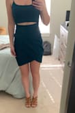 Love the dress, the teal is a great color. The dress is a little baggy in the upper stomach area where the opening is, but everywhere else fits nicely. - Megan C.