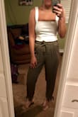Fits true to size. I am usually an XS or S and the small fits me good, except that the straps are a little long for me- probably because I'm short. Still keeping! - Jaime C.