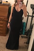 Picked this out for a wedding I am in this summer! Fits great. It's is Navy but a very dark navy. Thicker material which may make it hot for a summer wedding but it was too cute to return! - Katie H.