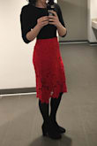 I love the color and style of this skirt, but I wish it was a little tighter on me. The way my body is shaped causes it to gap a little at the waist. But it's good quality and I'll wear it, but would recommend going a size smaller than you normally wear. - Miriam P.