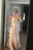 I bought this as a bridesmaid dress and thought it was super elegant and pretty! I ended up returning in favor of another LuLus dress as I do not have any hips (32") and it made me feel a bit boxy since I have a boy shape. If you have any semblance of a waist it will look fantastic! - Maria B.