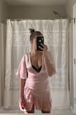 Very discouraged with Lulus. This dress was exactly the style I wanted but ended up being a complete disaster. The top is so large and gaping that you can see my entire chest and bra. No way to adjust more or make it work, too delicate and pretty to layer anything underneath. Sad to send it back. - Erin F.