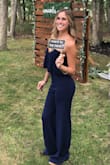 I wore with wedges to my girlfriends engagement party. It's long so the wedges made it the right length. - Jennifer H.