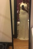 I got the dress for my bridesmaids. Good thing I got them all one size up cause those where perfect sizes. I'm usually a small, but I fit the medium perfectly. The small was too tight. I couldn't possibly eat wearing it. - Eleanor M.