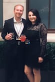 I wore this to an event at the DIA and it was perfect! I have a big bust and the large was the perfect size to cover the top half and also not too big around my waist! This dress looks really classy on and was comfortable all night. Would wear this again in a heartbeat! - Michele S.