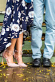 These are the cutest pink heels. I wore them during my engagement photo shoot and they really complimented my black dress (also from Lulus). I wish they fit more true to size... I had to exchange the size once, and they still were a little loose. They also become uncomfortable if you're standing around in them for a while. I only wore them for about an hour and my feet were killing me. - Sofia T.