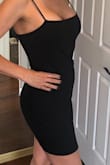I love this dress. I bought it was big because I'm tall! I didn't want it to be too short and I love the way it fits on the chest area. It's very sexy and flexible, dress it down or up. I can't wait to wear it when it's warmer. - Camille P.
