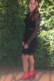 This dress was perfect for a black party I went to, I ordered the small. This dress fit very snug but not too snug around the hips, just enough in the chest area and perfect length! - Jocelyn C.