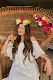 I ordered this dress for my fiesta/Frida Kahlo bridal shower and let me tell you, it was everything I'd every hoped for! It was flowy yet flattering, comfortable, and a great length (most Lulus maxi dresses are too long on me but this midi was the perfect in-between). I can't say enough good things about this dress! Definitely wearing it again on the honeymoon! - Natalie C.