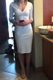 This dress is so flattering! It's sexy but still really classy. I wore it to my bridal shower and it was perfect. If you are in between sizes I recommend sizing up. - Danielle J.