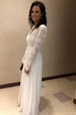 This dress is stunning! It runs a little large, and I feel I could have gotten an XS based on my measurements. I just had some slight alterations done, and after that it fit great. Overall I would recommend to anyone who is looking for a simple but elegant style! You also cant beat the price. - Kelsey G.