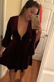 I ADORED this dress on the site and I ADORED it when I wore it. I will be wearing this over and over. Makes me feel so pretty and the sleeves add the perfect flare! - Sabrina O.
