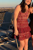 I absolutely love this dress! It's really cool and different but also super cute. I wore it to a winter formal and I was pretty cold but to be fair it's not really a cold weather dress. It was a little tight around my shoulders and chest but other than that it fit really well. I definitely recommend the red color especially if you have pale skin like me cause it definitely looked good with my coloring. - Lucy R.