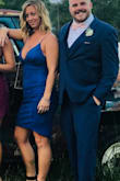 This dress fits perfectly in all the right places! Super flattering! I wore this to a wedding, so the stretchy material was perfect to get down on the dance floor! - Rachael R.