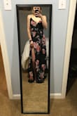 This dress fits any type of body due to the wrap around feature. You don't have to wear a bra with it because it is very secure. The material is great and I love the pattern. This is the dress I chose to wore to prom. - Cecilia V.